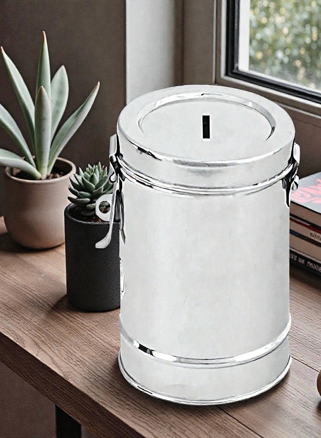 Standify® 800ML Small Money Bank_A Stainless Steel Money Box Heavy Duty Bachat Gulak for Kids & Adults Unbreakable Piggy Bank. - Image 1